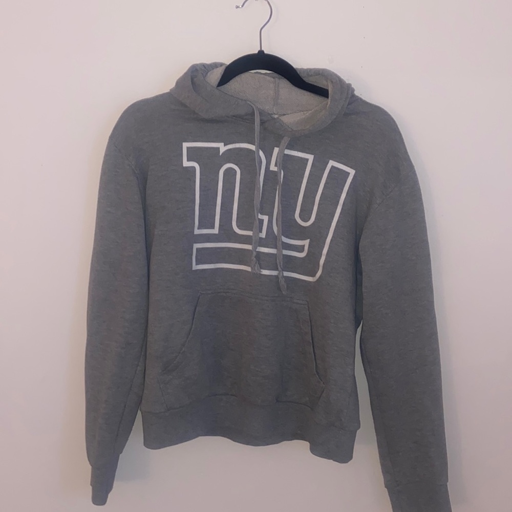 New York Giants drawstring hooded sweatshirt in gray